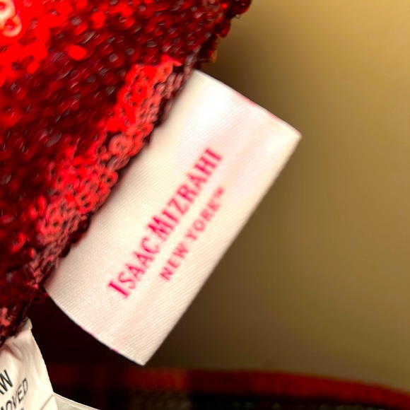 Lips 👄 pillow covered on both sides with RED sequins! By Isaac Mizrahi New York - Picture 4 of 5